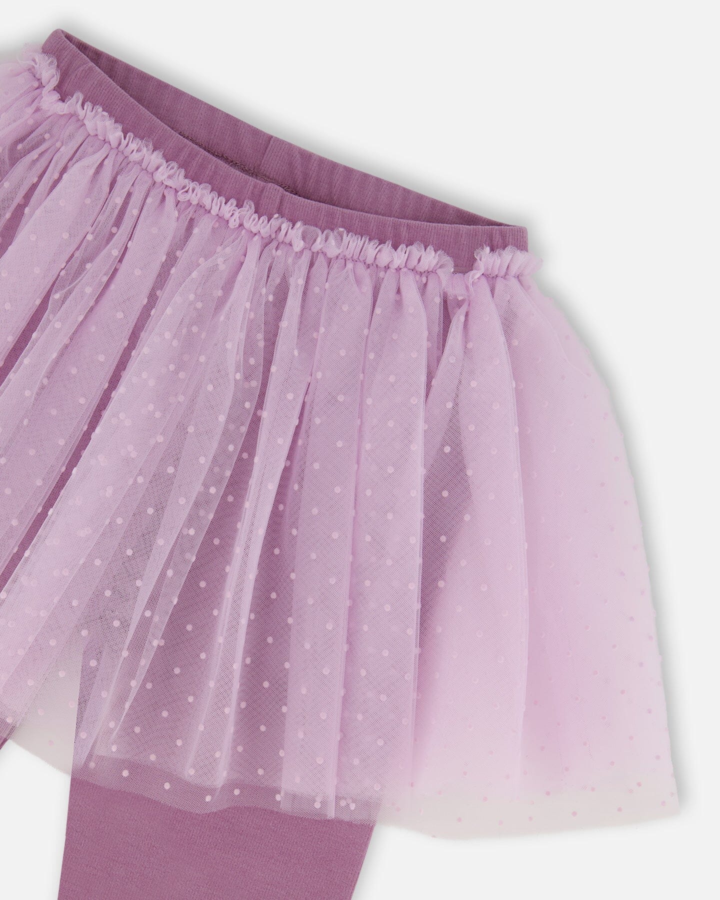 Leggings With Tulle Skirt Purple Gray