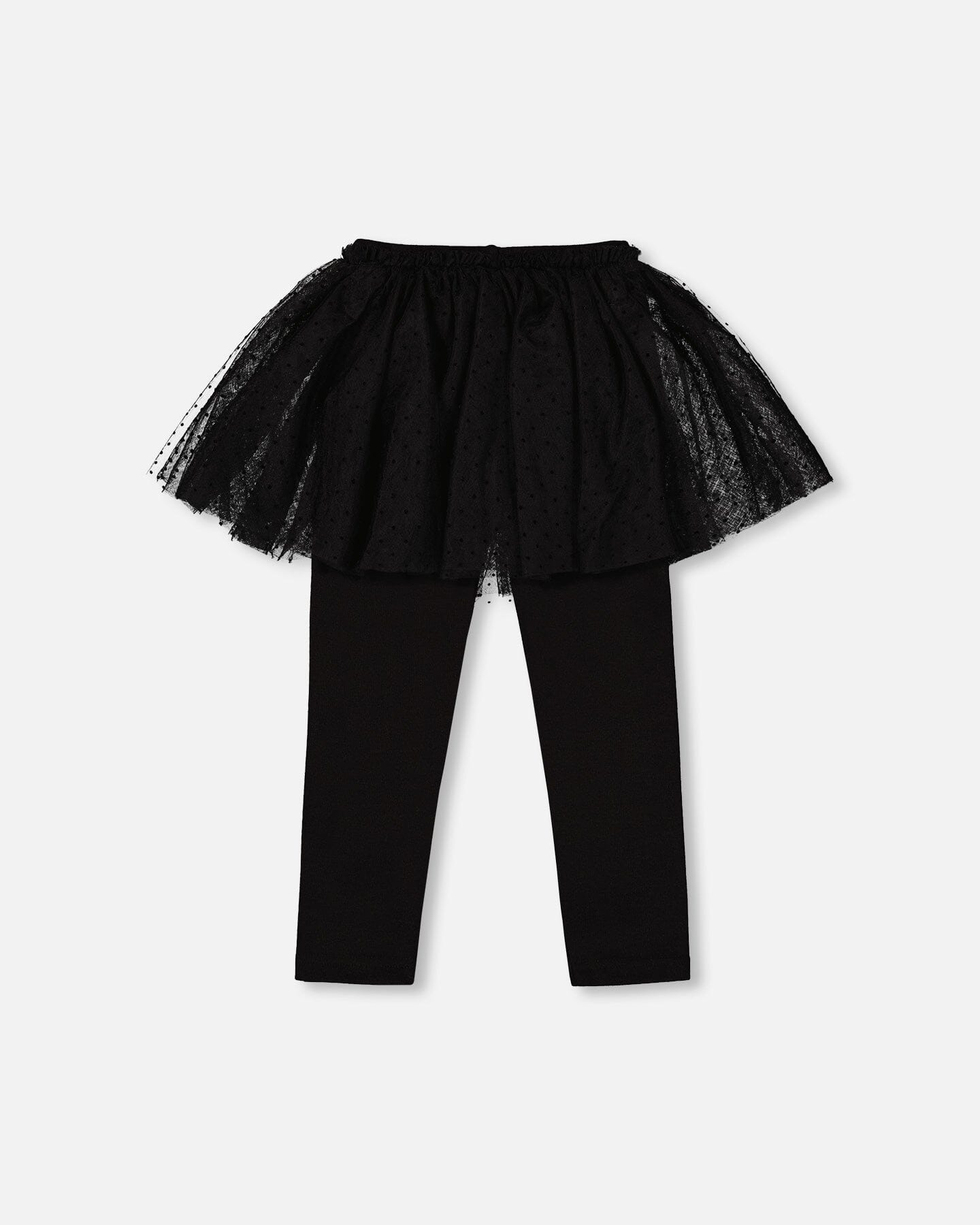 Leggings With Tulle Skirt Black