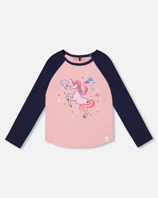 Jersey Raglan Sleeve Tee Dusty Pink