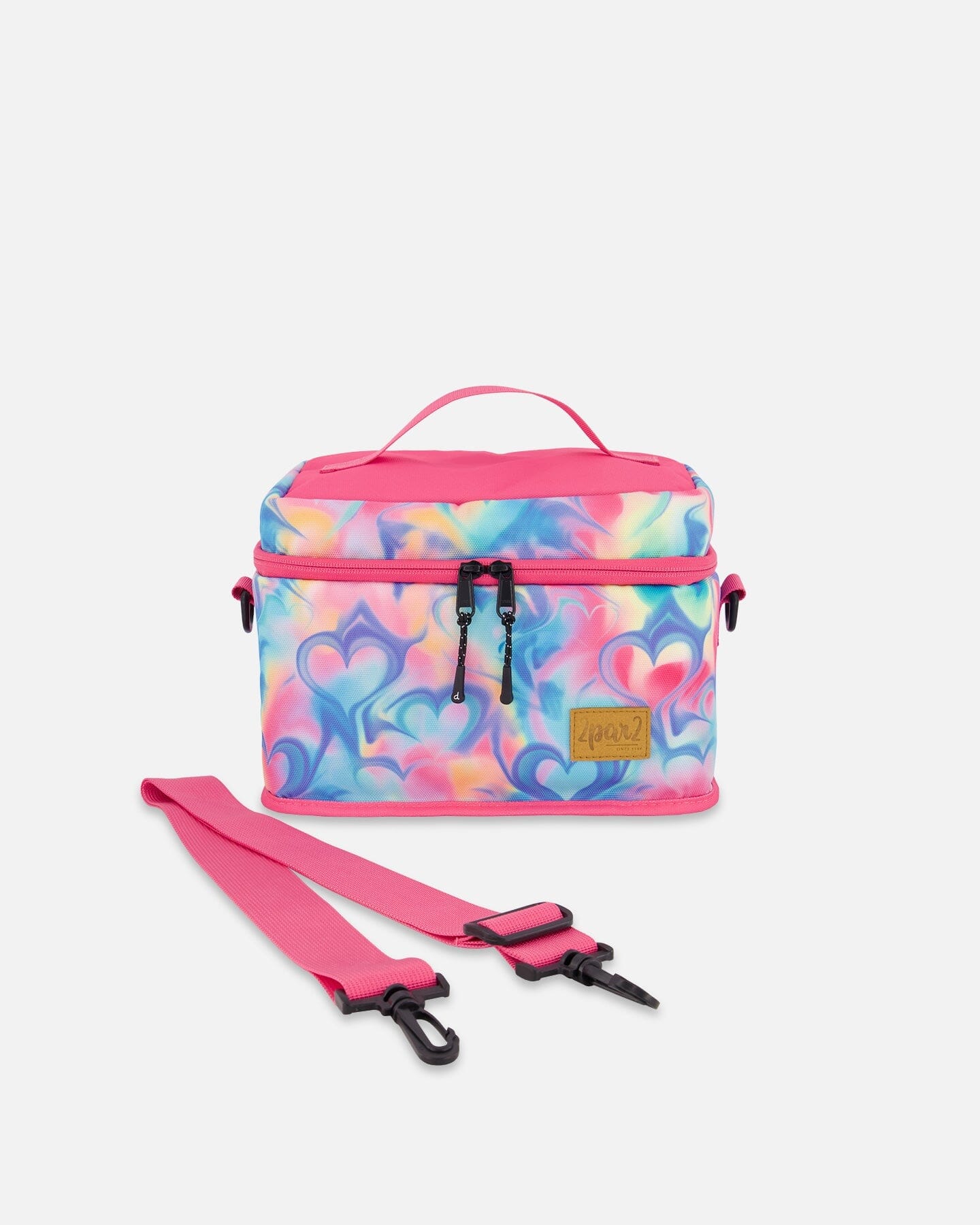 Lunch Box Rainbow Heart Print