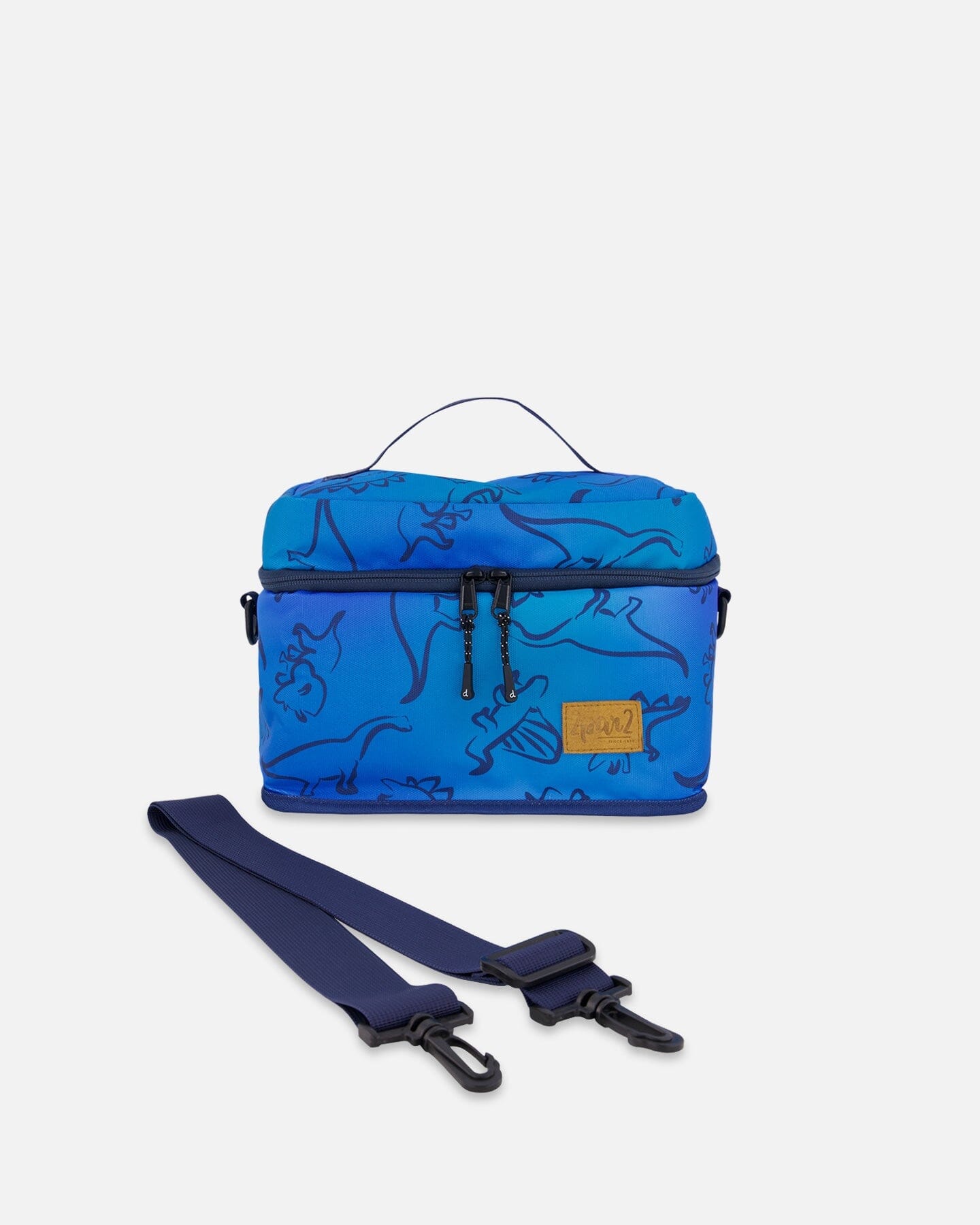 Lunch Box Blue Gradient Dinosaur Print