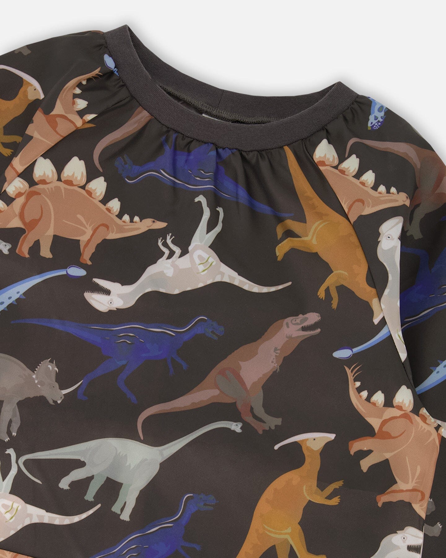 School Apron Black Dinosaur Print