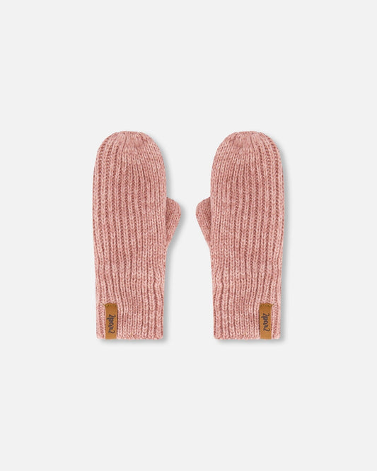 Mid-Season Knit Mittens Dusty Pink