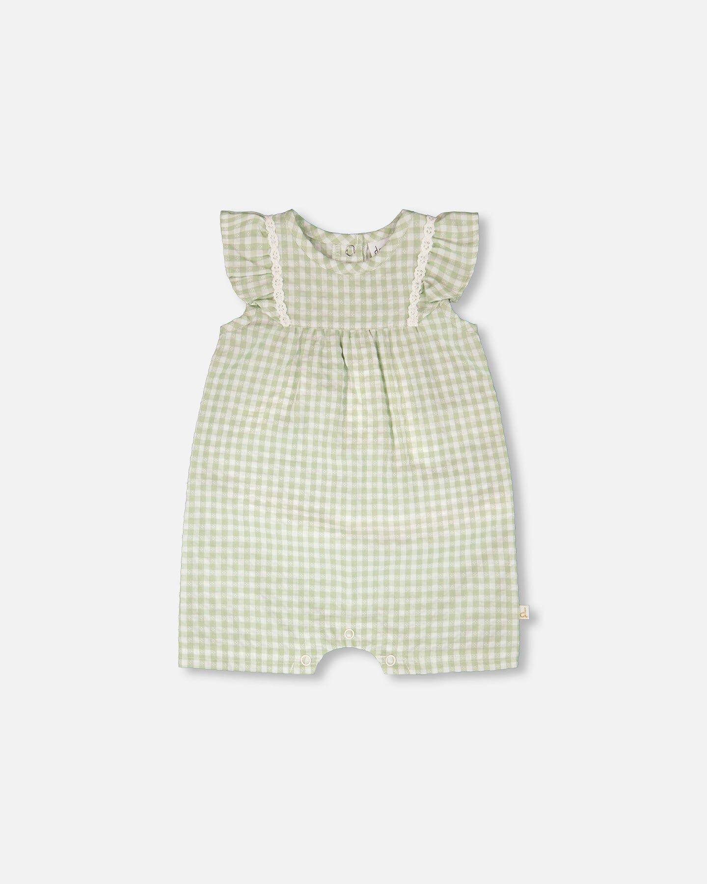 Romper Green Gingham