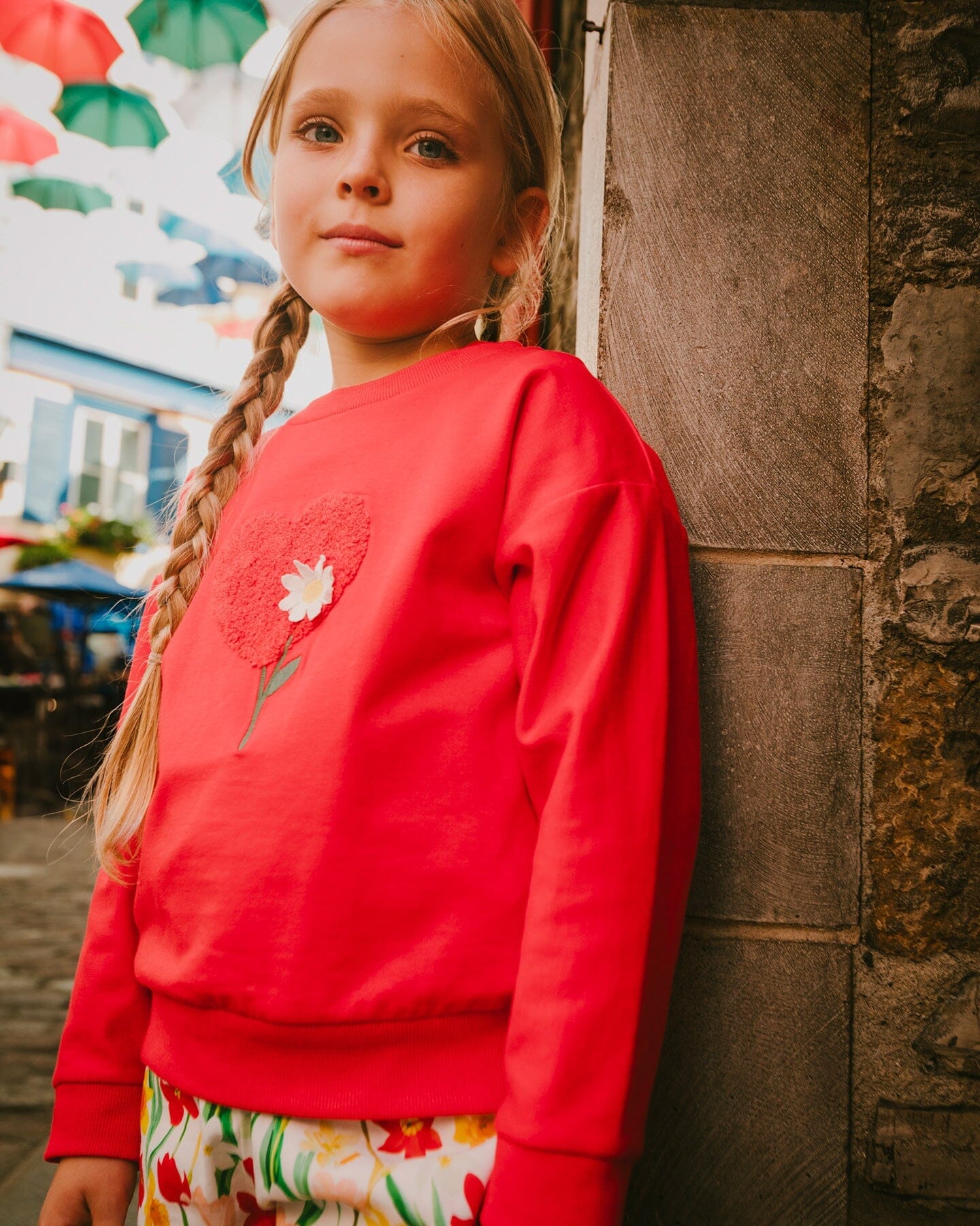 French Terry Sweatshirt Red