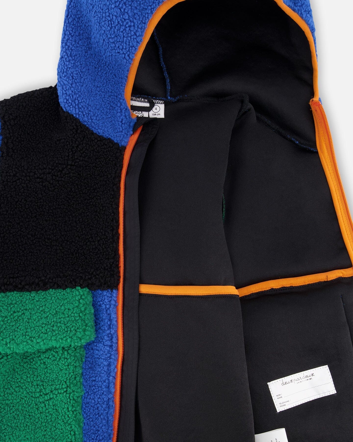 Sherpa Jacket Blue Colorblock