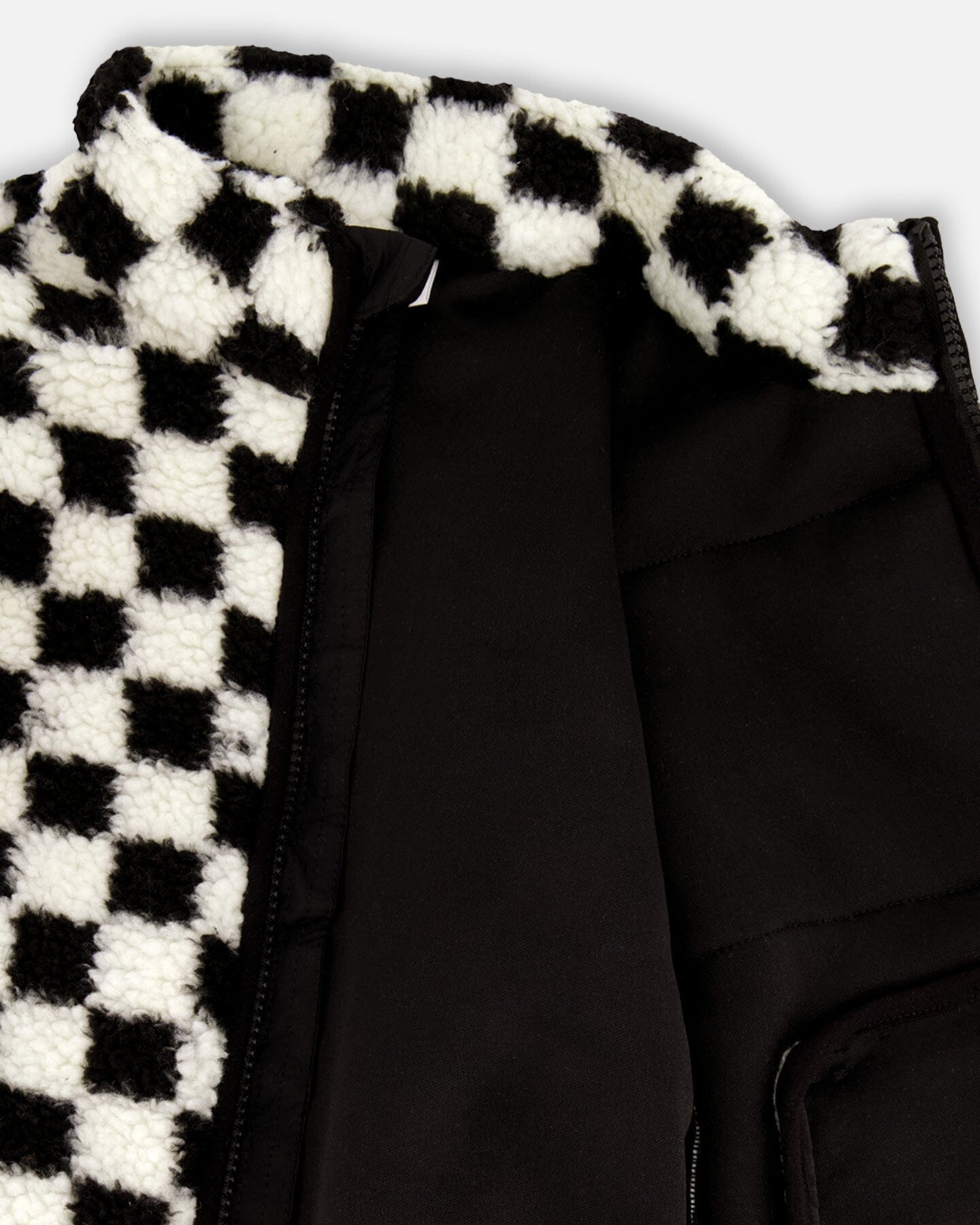 Sherpa Jacket Black Checkerboard