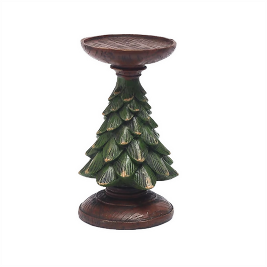 Anyhouz Home Figurines Christmas Tree Candle Stand Holder Decor