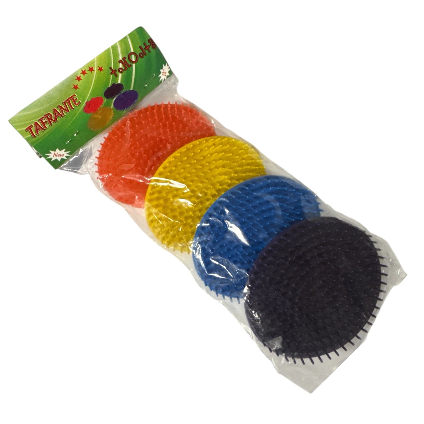 Tafrante Moroccan Hammam Hair & Scalp Exfoliator Brush – 4 Pack