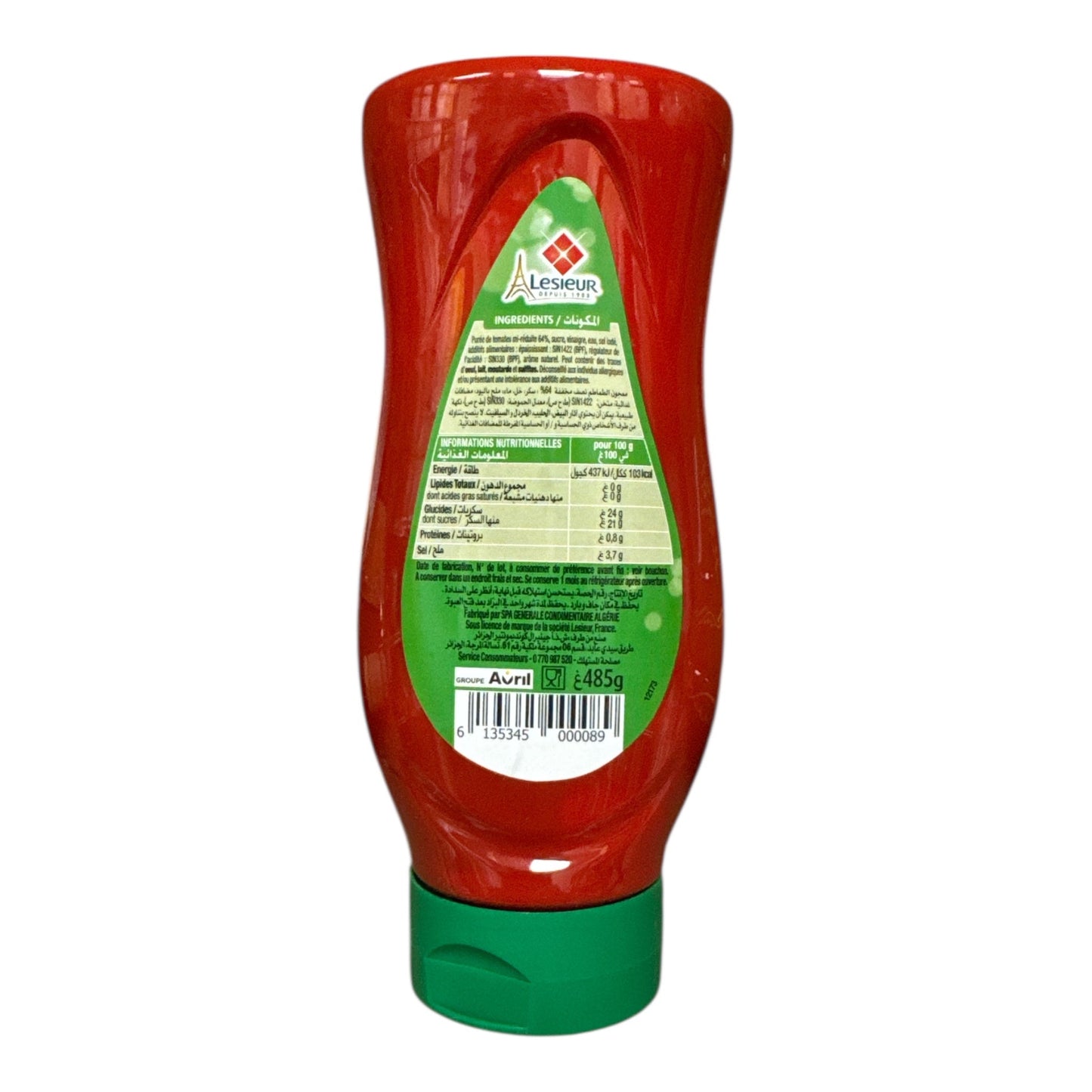 Lesieur Ketchup 485 g – Rich Tomato Sauce for Fries, Burgers & Meals
