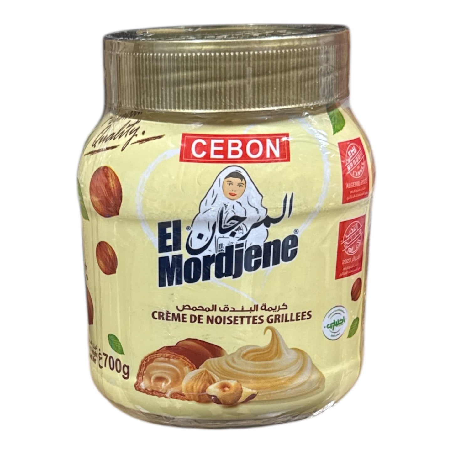 El Mordjene Cebon Roasted Hazelnut Spread 700g – Creamy Noisette.
