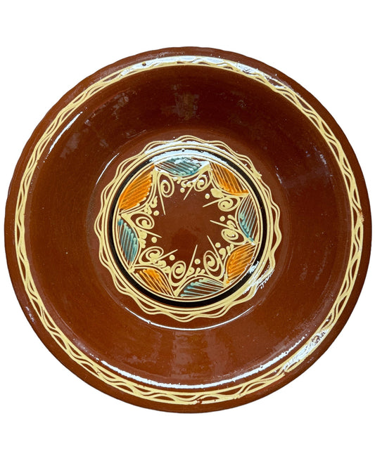 Kasriya Moroccan Clay Plate Guessaa 35 cm Pottery ZaytunaMart.ca