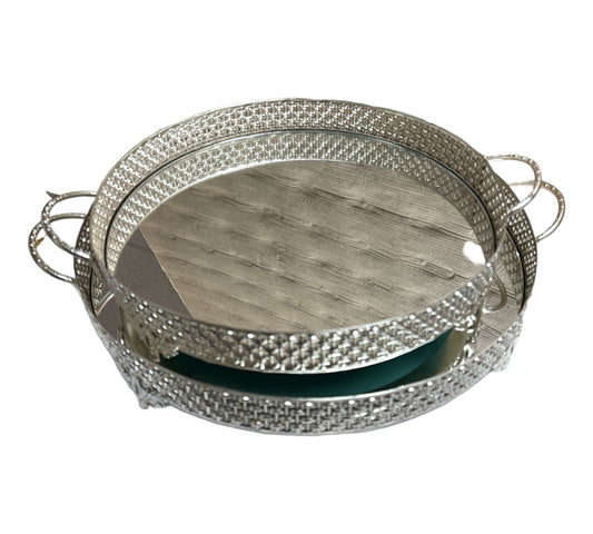 Luxurious Double serving Tray Mirror 35/40cm (14/16inch) ZaytunaMart.ca
