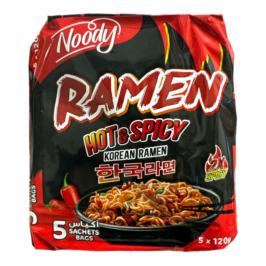 Noody Halal Instant Korean RAMEN Noodles spicy 5x120g