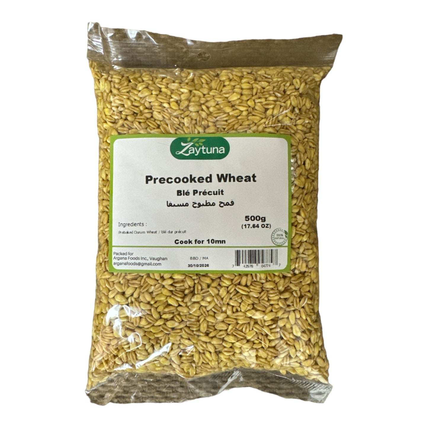 Wheat Grains Natural Precooked Zaytuna 500g