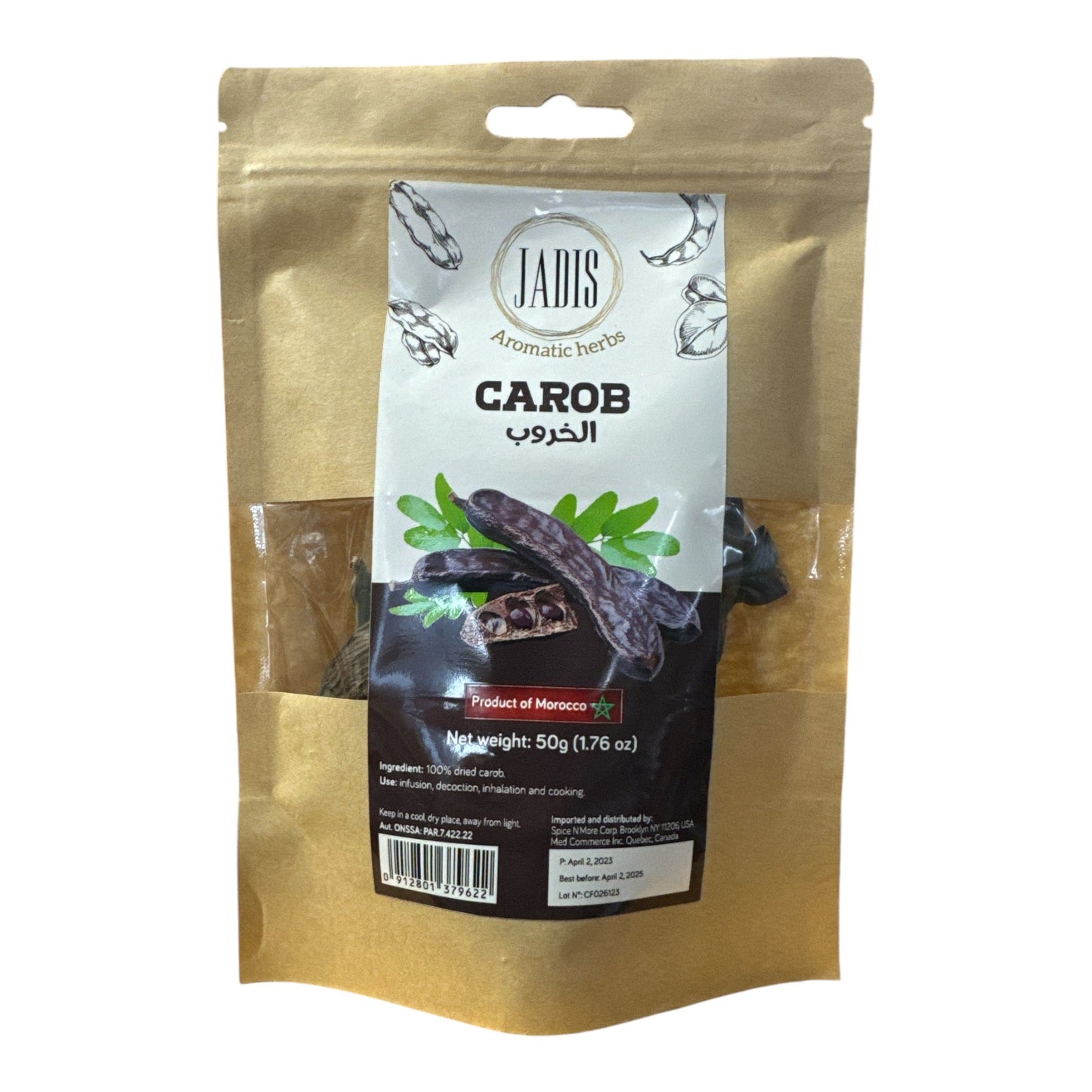 JADIS Pure Natural Carob Pods 50g