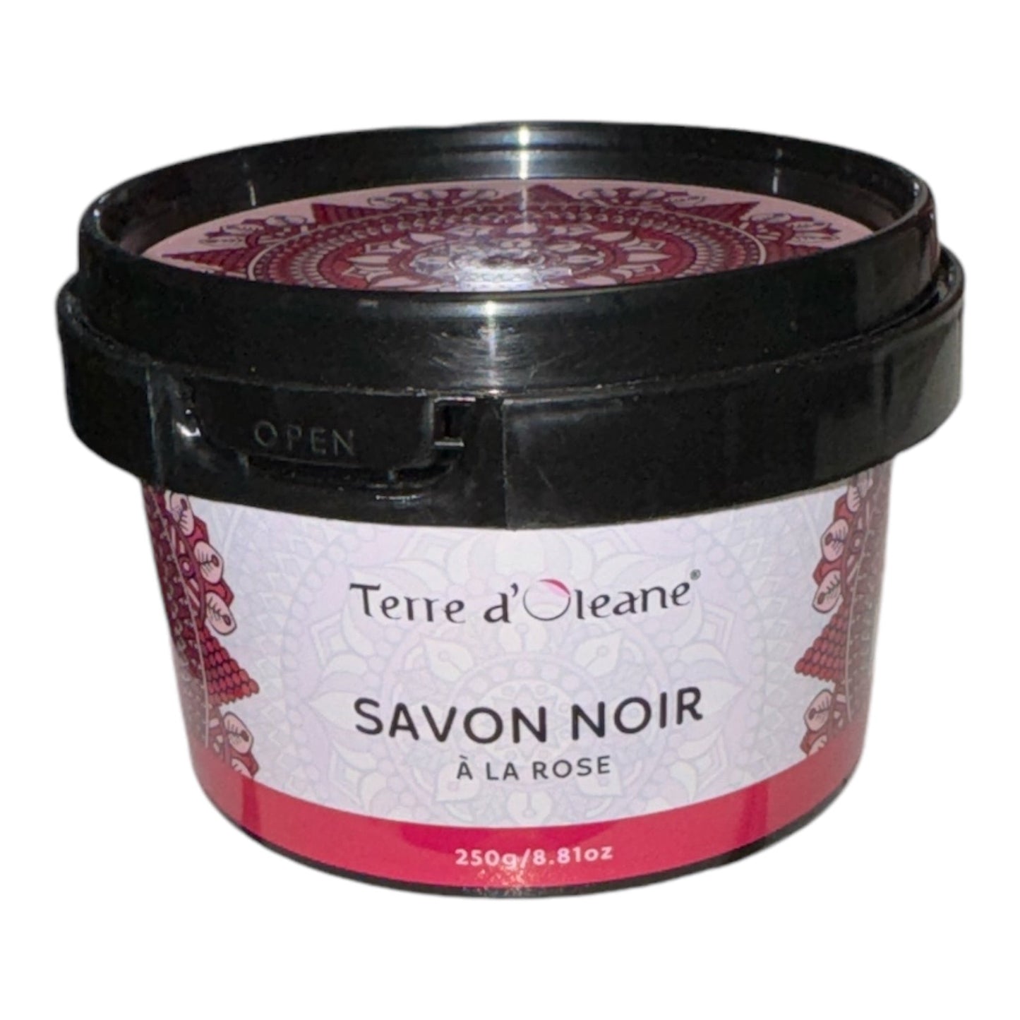 Black Soap Natural with Rose Terre d’Oleane 250g