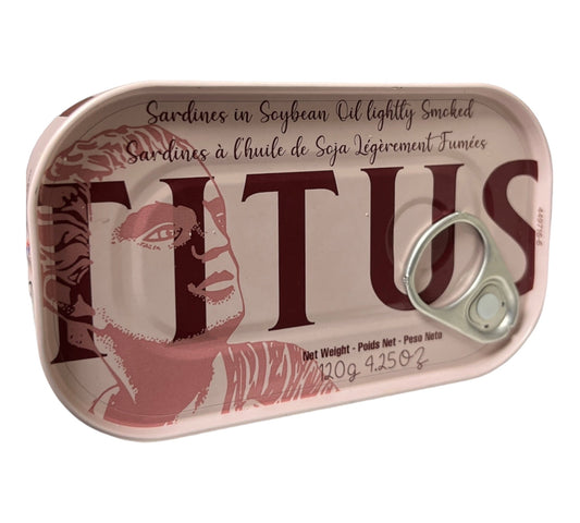 Titus Sardines Smoked in Soya Oil 125g