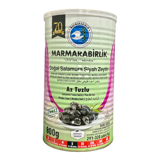 MARMARABIRLIK Natural Black Olives size S 800g