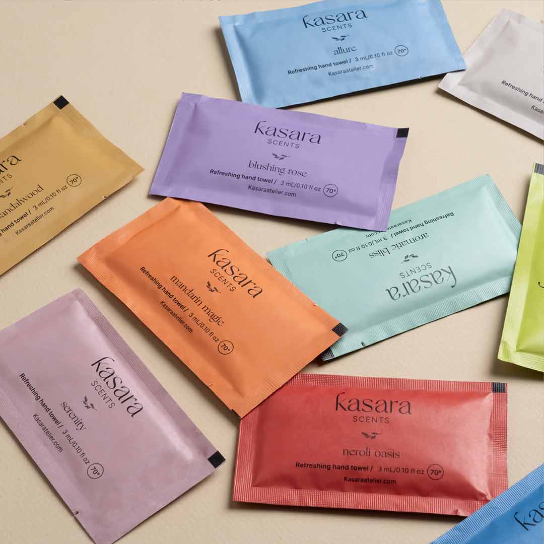 Kasara Atelier Refreshing Fragrance Wet Wipes – 60 Sachets