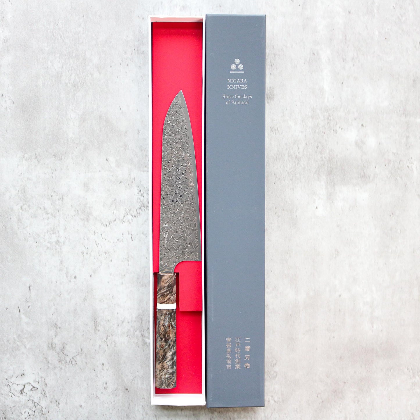 Nigara Hamono Damascus Anmon Gyuto 195 mm