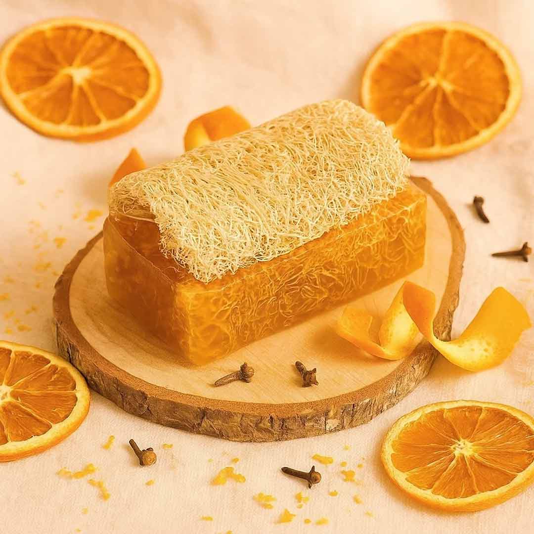 Loofah Soap: Orange
