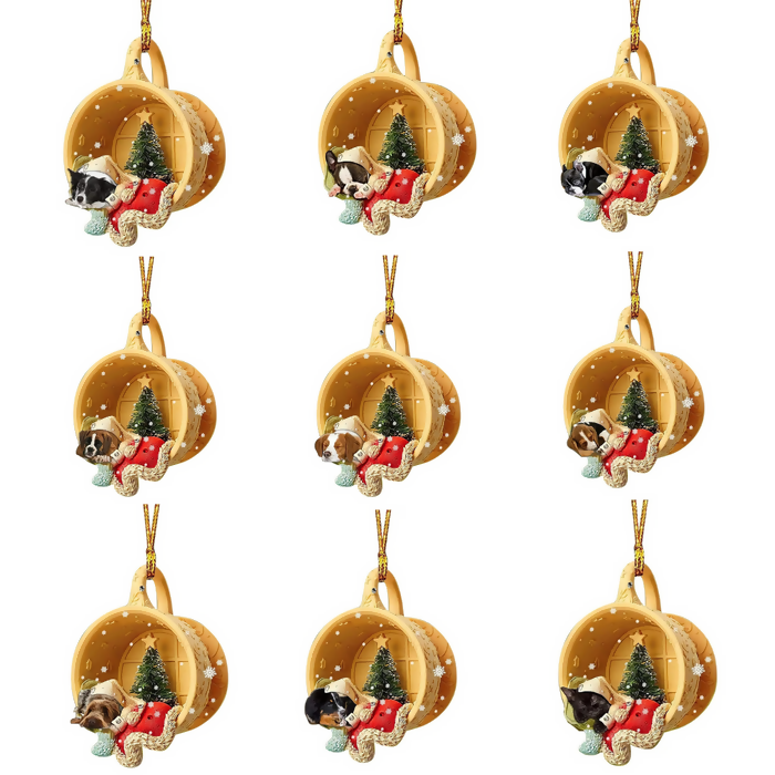 Anyhouz Christmas Dog Hanging Pendant Ornaments Decor