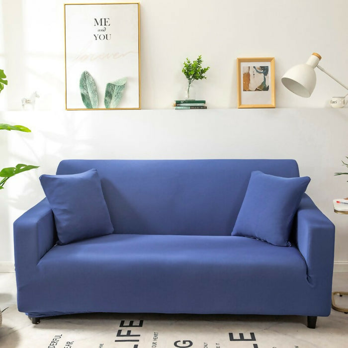 Anyhouz Sofa Cover Plain Royal Blue Style and Protection