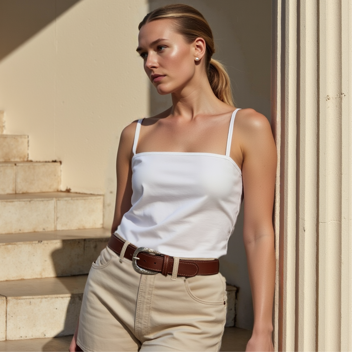 Jolene - Western Full Grain Leather Belt Made in Canada