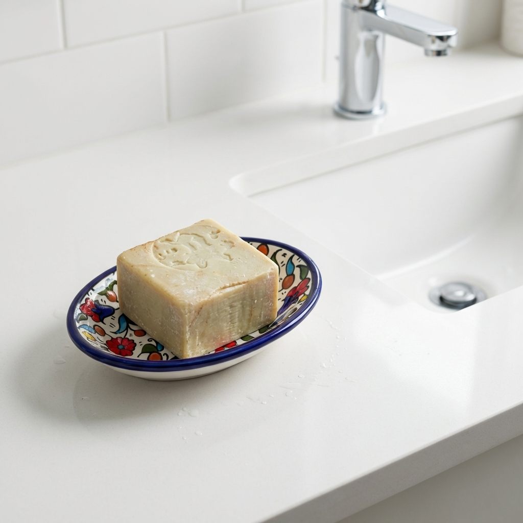 Ceramic Soap Dish – Hand-Painted in Palestine