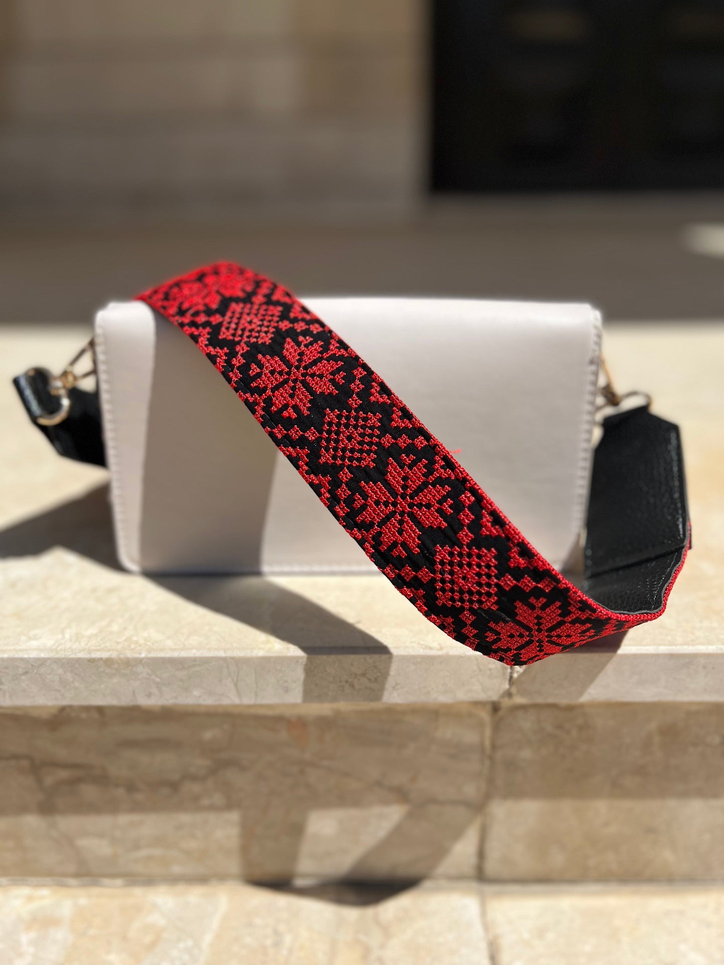 Tatreez Strap | Multipurpose Bag, Camera & Guitar Strap – Palestinian Embroidery Pattern