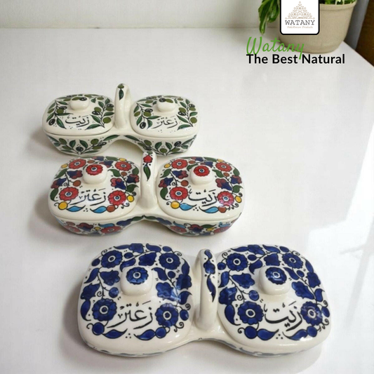 Olive Oil and Zaatar Plates Set 12×11.5×23.5 cm