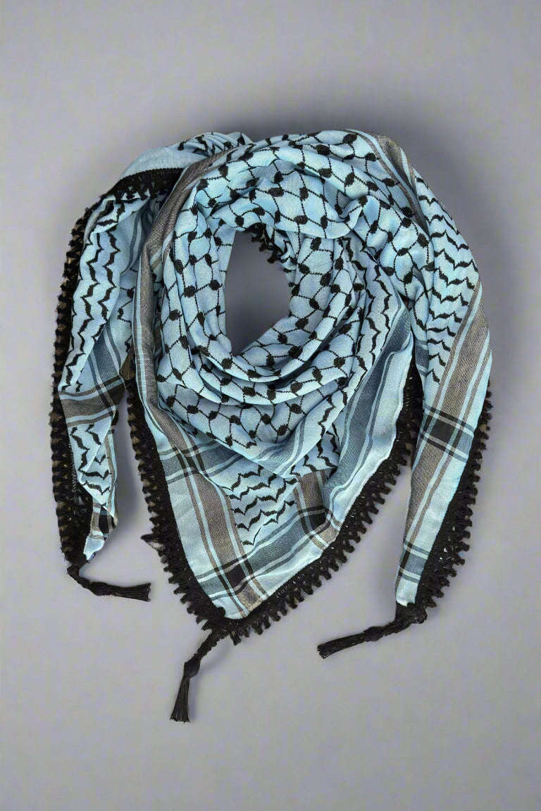 Echoes – Blue Mirage Kufiya (Keffiyeh) | Made in Jordan