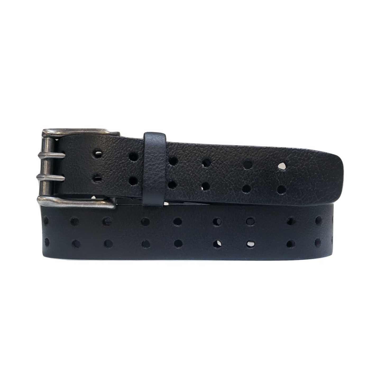 Brown Double Hole Full Grain Leather Belt