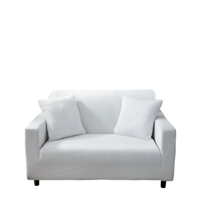 Anyhouz 4 Seater Sofa Cover Plain White Style and Protection