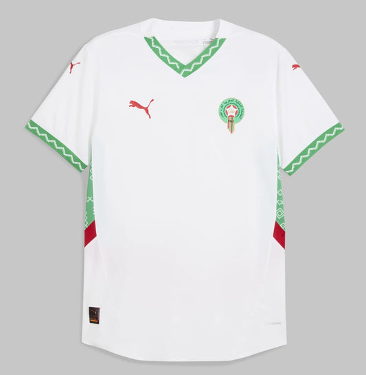 Morocco AFCON 2025 Away Jersey - WHITE (Maillot Maroc Coupe d’Afrique 2025)