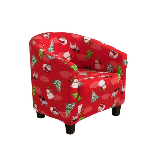 Anyhouz Sofa Cover Red Christmas Design Dust Proof Chair Tub Slipcover Home Decor