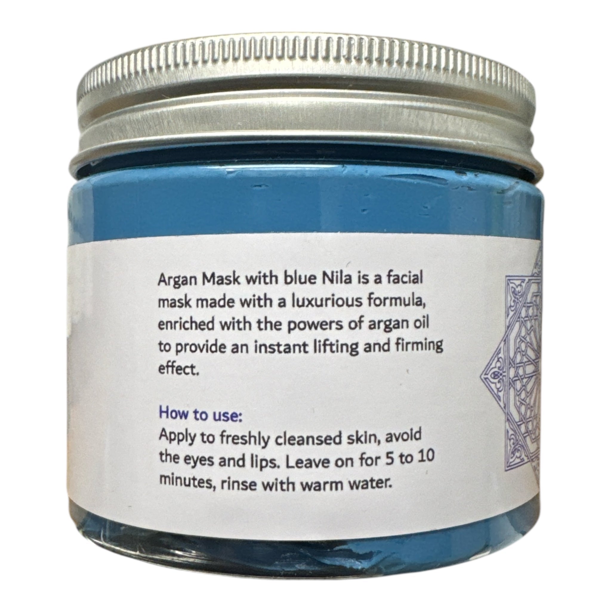 Amourganic Argan Face Mask with Blue Nila Tabrima – 150g | Made in Morocco