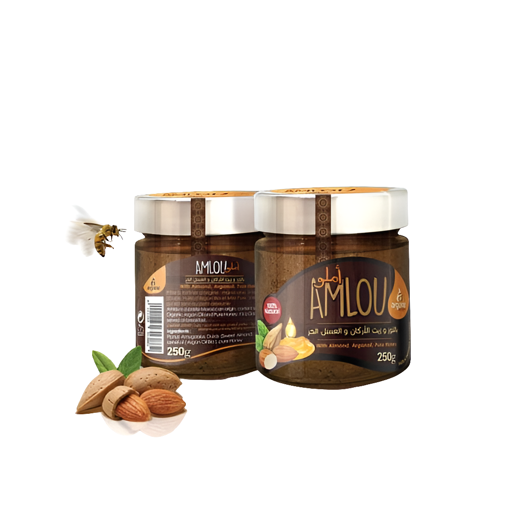 Argane achifae-Amlou tartinade d amande à l huile d'argan biologique (Amlou almond spread with organic argan oil) 250g