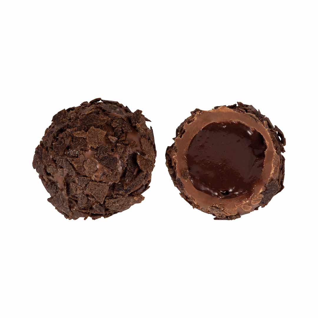 Cocoa Nibs Coated Chocolate Truffles