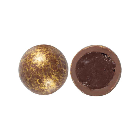 Crispy Chocolate Shells with Praline Cream Center