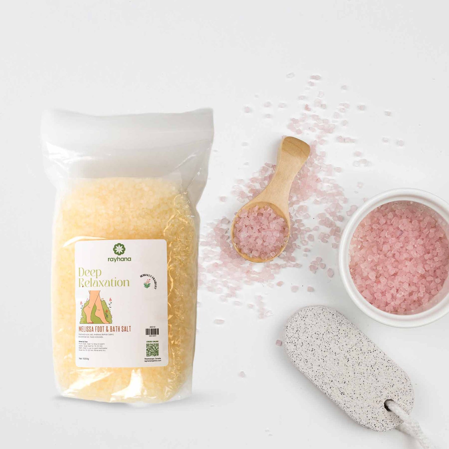 Naturally Fragrant Melissa Foot & Bath Salt - Deep Relaxation