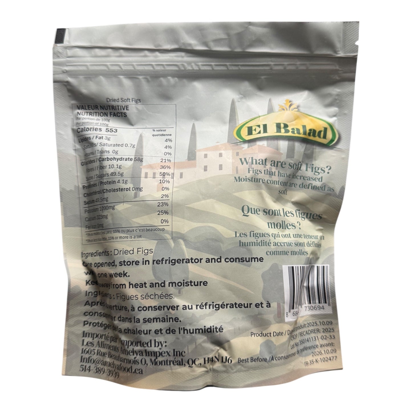 El Balad Soft Dried Figs – Naturally Sweet & Tender (250g)