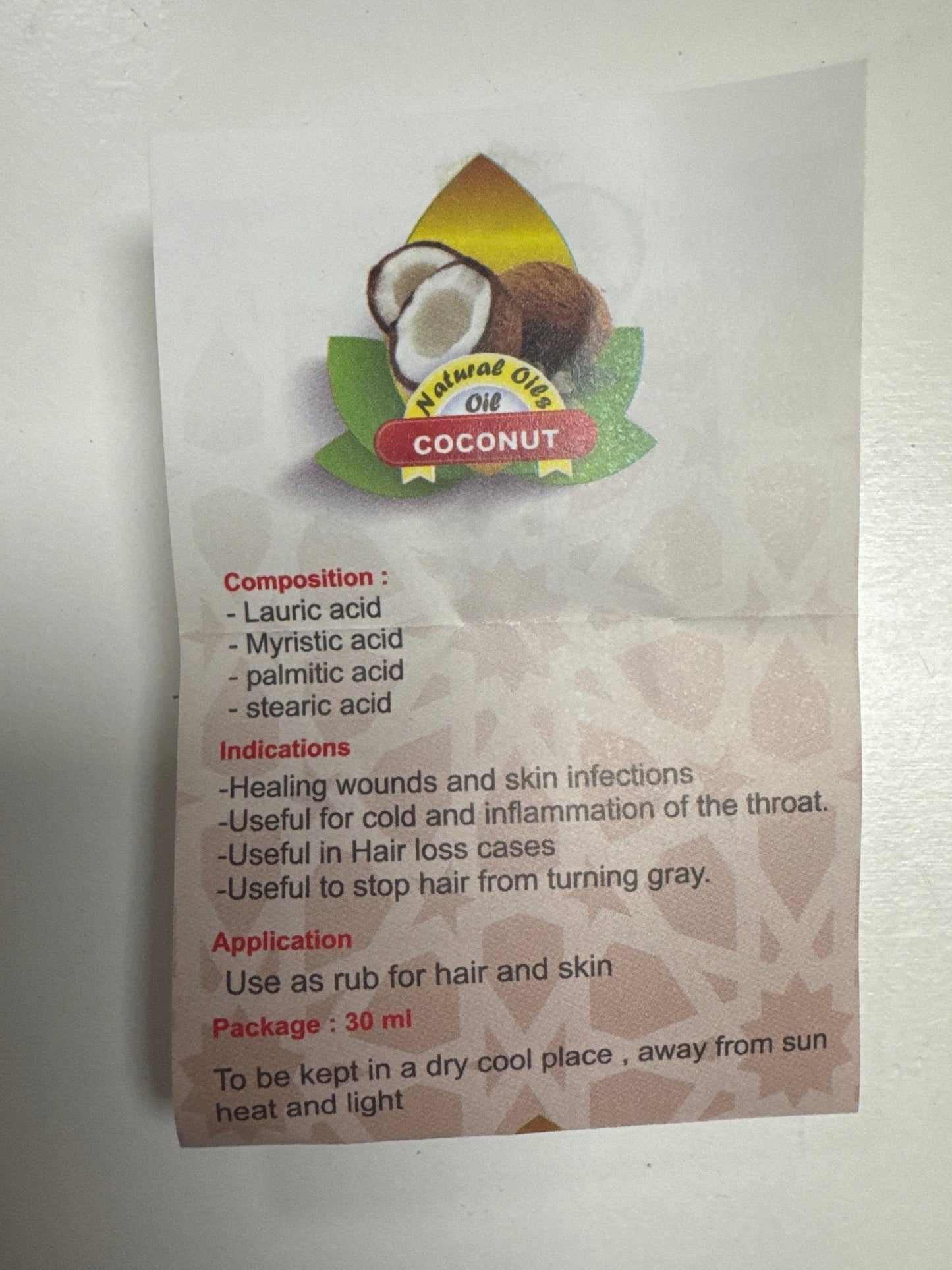 El Captain Natural Cosmetic  Coconut Oil 30ml