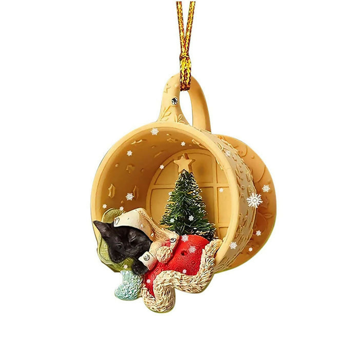 Anyhouz Christmas Dog Hanging Pendant Ornaments Decor