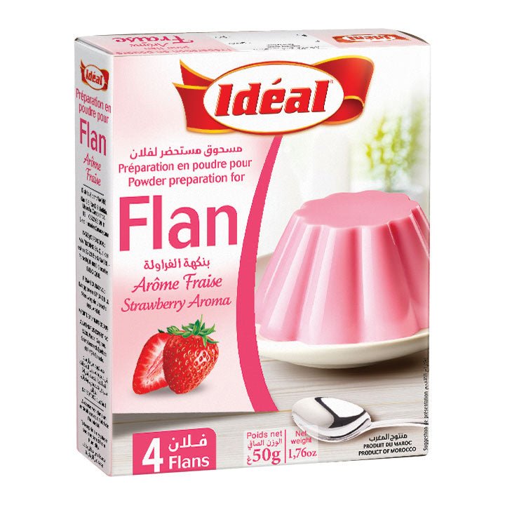 Crème Flan Idéal Fraise 50g