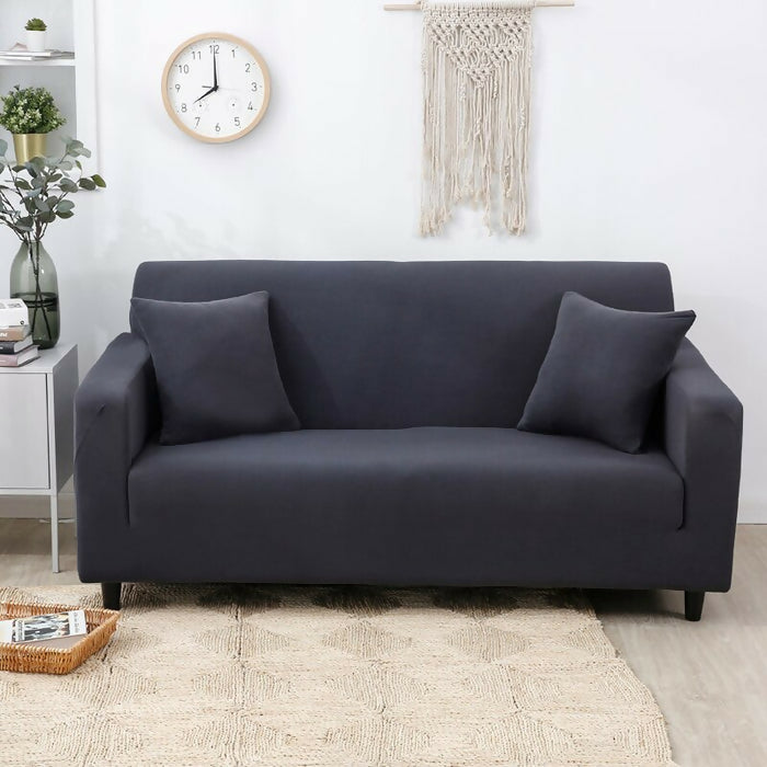 Anyhouz Sofa Cover Plain Dark Grey Style and Protection