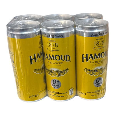 Hamoud La Blanche 0% Sugar Lemonade 6x24cl – Algerian Sparkling Drink