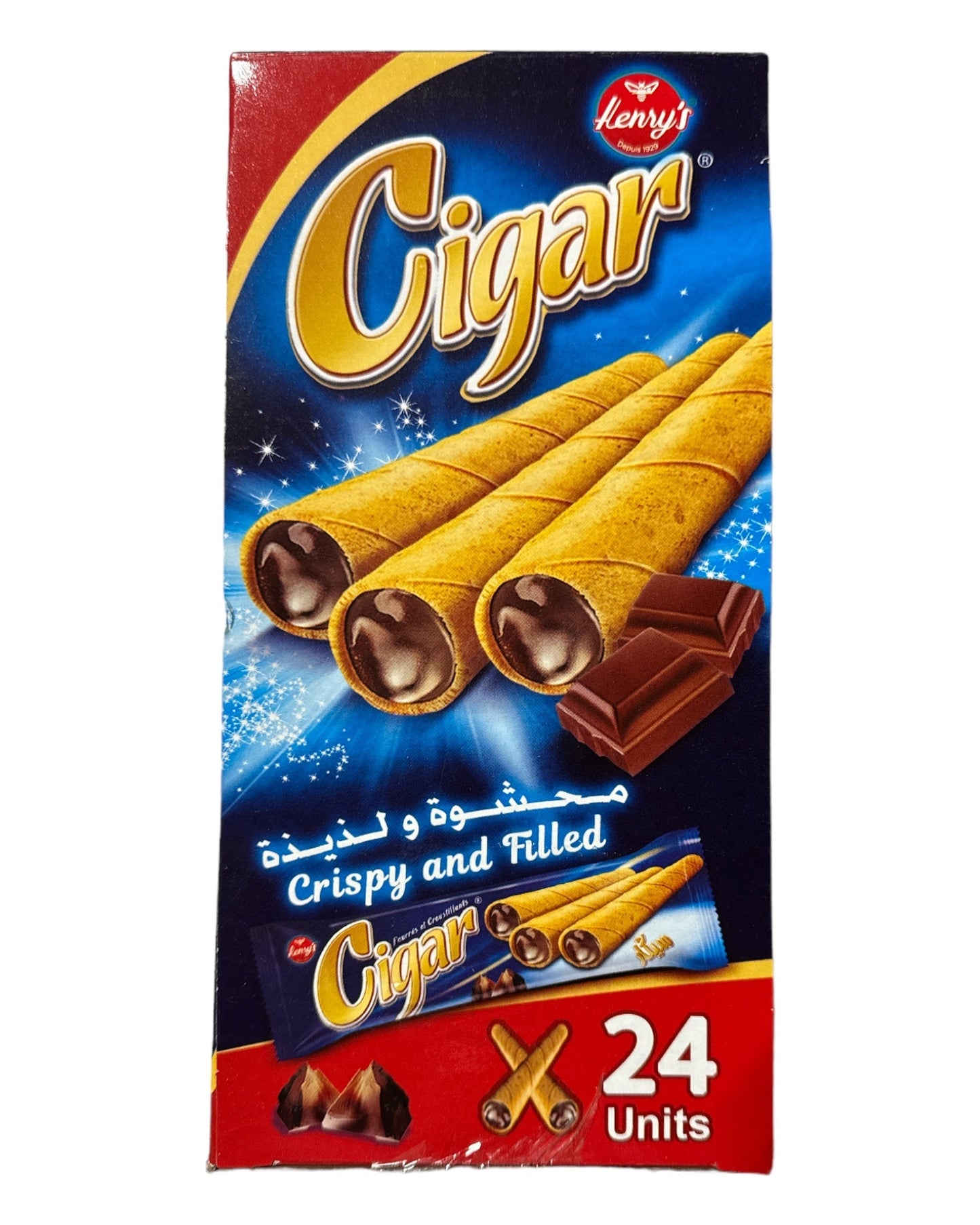 Chocolat Cigares Henry de 24 étuis de 3 cigares