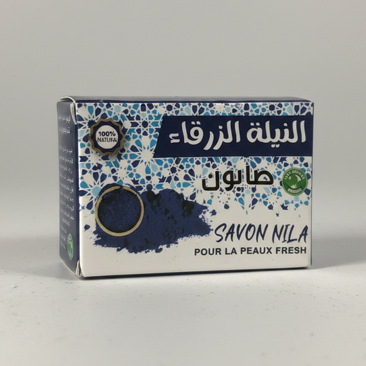 SAVON NILA Blue Indigo Natural Cleansing Soap Bar 100g – For Fresh Skin